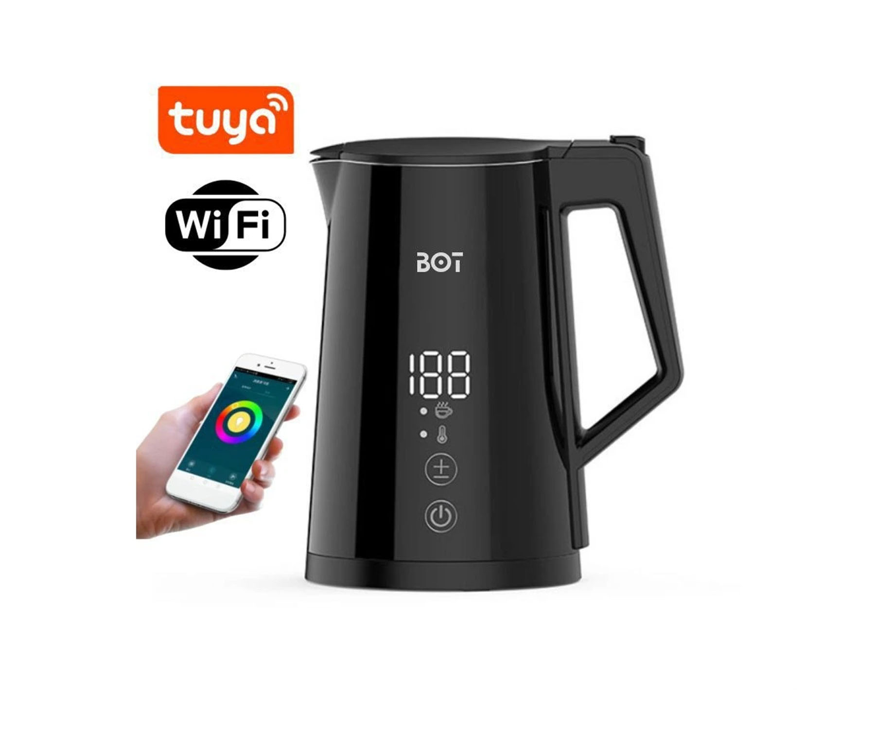Chytrá rychlovarná konvice C2 1,7L WiFi Tuya – Perfektní volba pro milovníky čaje a kávy